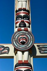 Image showing Totem poles
