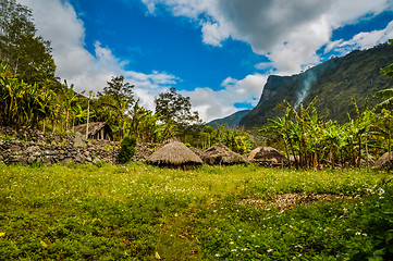 Image showing Small houses in Wamena