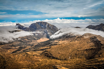 Image showing Fog above countryside