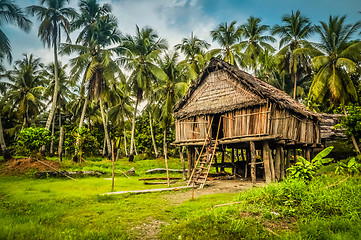 Image showing Bamboo house in Palembe