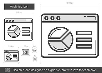 Image showing Analytics line icon.