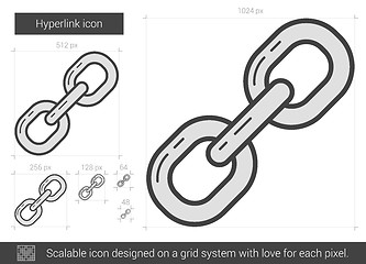 Image showing Hyperlink line icon.