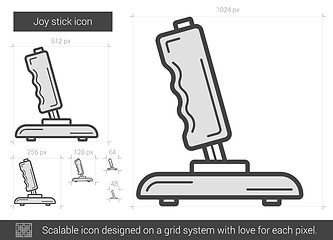 Image showing Joy stick line icon.