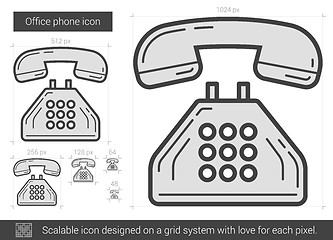 Image showing Office phone line icon.