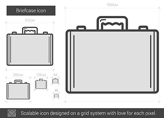 Image showing Briefcase line icon.