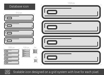 Image showing Database line icon.