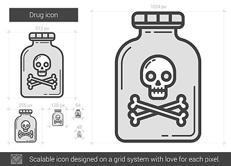 Image showing Drug line icon.