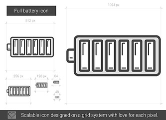 Image showing Full battery line icon.