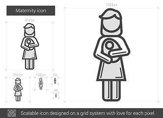 Image showing Maternity line icon.