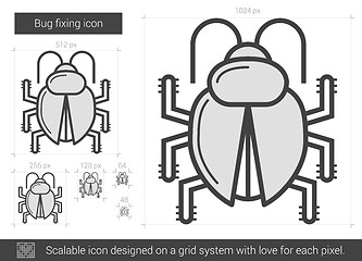 Image showing Bug fixing line icon.