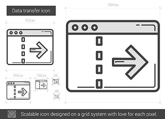 Image showing Data transfer line icon.