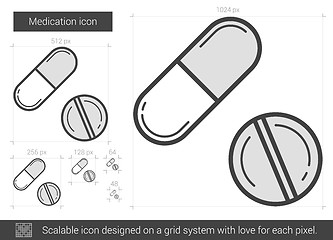 Image showing Medication line icon.