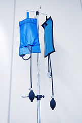 Image showing sphygmomanometers or infusion cuffs at hospital