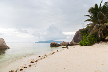 Image showing island beach in indian ocean on seychelles