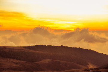 Image showing Sunset on Mt. Giluwe