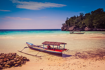 Image showing Wooden fishing boat