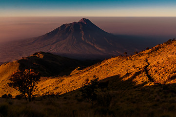 Image showing Mount Merbabu in darkness