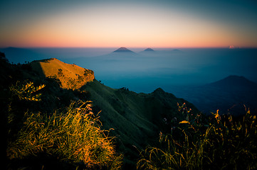 Image showing Mountains in sunlight