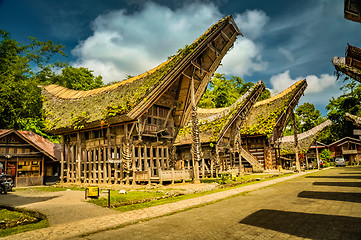 Image showing Large saddleback roofs