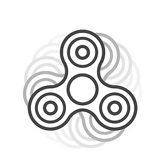 Image showing Fidget spinner line vector icon.