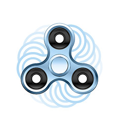 Image showing Fidget spinner icon isolated on white background. Realistic vector style.