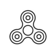 Image showing Fidget spinner line vector icon.