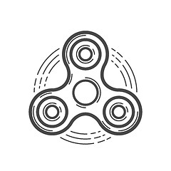 Image showing Fidget spinner line vector icon.