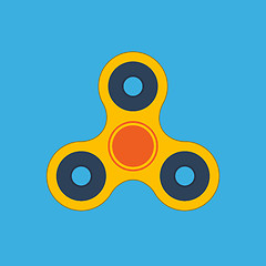 Image showing Fidget spinner flat design vector icon.