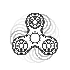 Image showing Fidget spinner line vector icon.