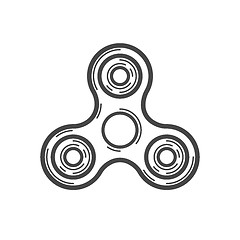 Image showing Fidget spinner line vector icon.