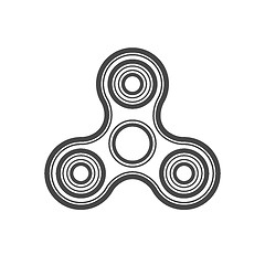 Image showing Fidget spinner line vector icon.