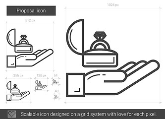 Image showing Proposal line icon.