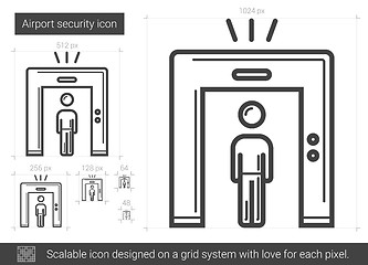 Image showing Airport security line icon.