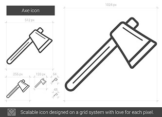 Image showing Axe line icon.