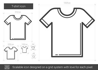 Image showing T-shirt line icon.