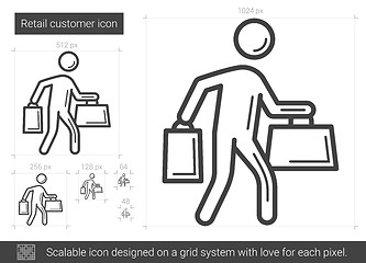 Image showing Retail customer line icon.