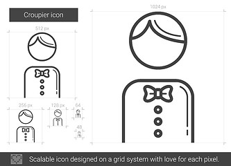 Image showing Croupier line icon.