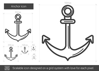 Image showing Anchor line icon.