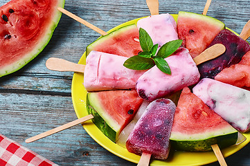 Image showing Ice cream watermelon