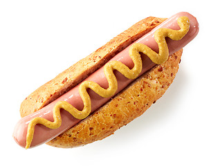 Image showing Hotdog with mustard