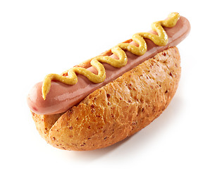 Image showing Hotdog with mustard