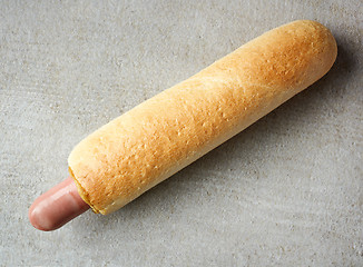 Image showing Hotdog with mustard