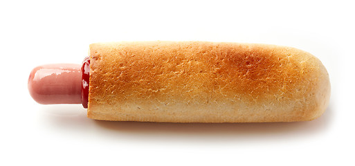 Image showing Hotdog with ketchup