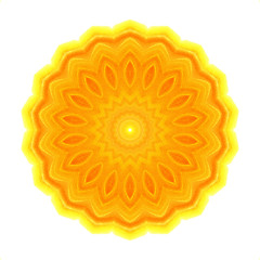 Image showing Abstract bright orange concentric pattern