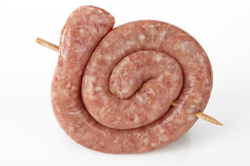 Image showing Fresh Raw Bratwurst 