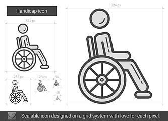 Image showing Handicap line icon.