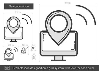 Image showing Navigation line icon.