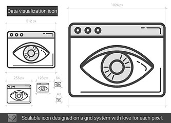 Image showing Data vizualization line icon.