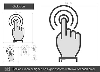 Image showing Click line icon.