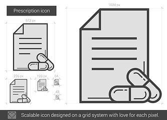 Image showing Prescription line icon.